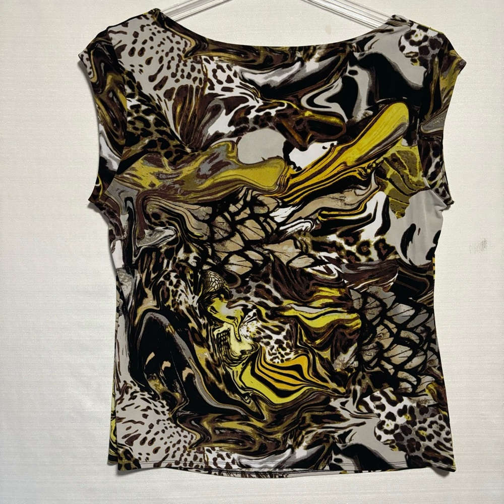 Grace Elements Sleeveless Drape Neck Top Multicol… - image 4